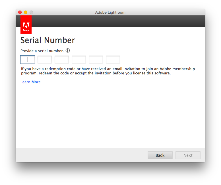 Adobe Lightroom 5.7.1 Serial Number